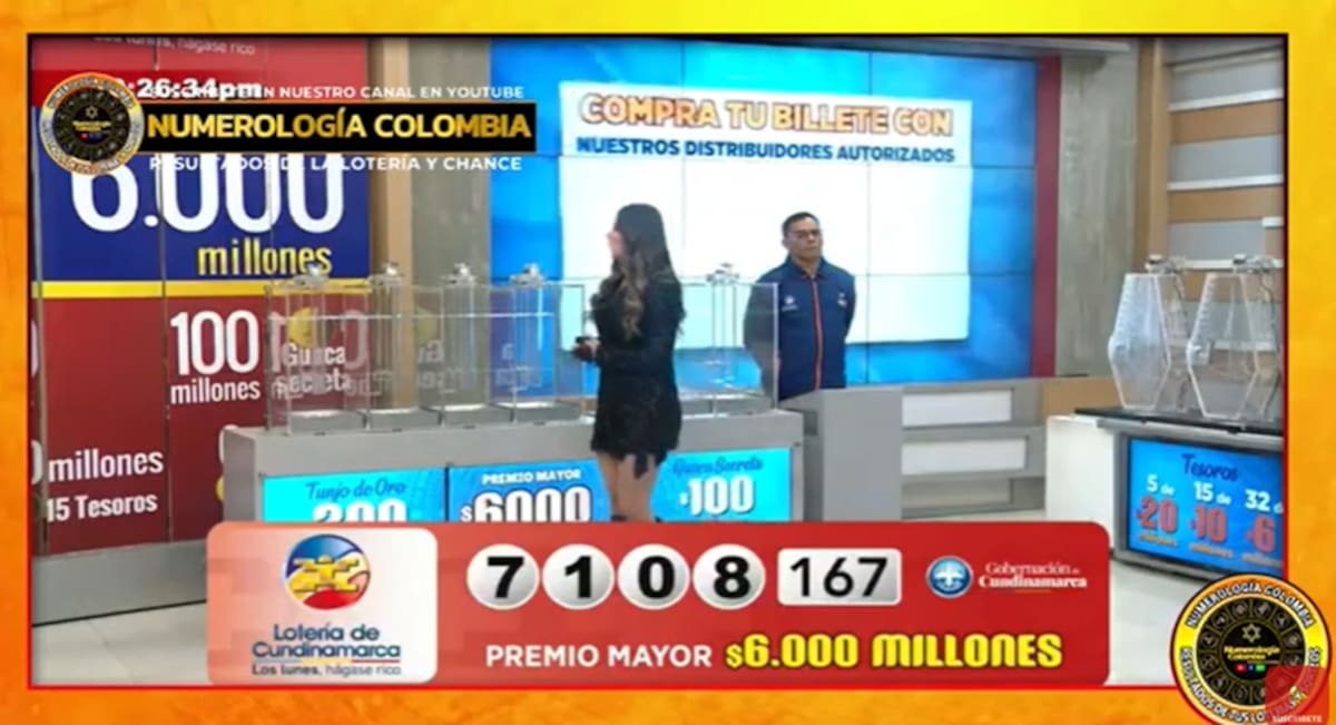 Lotería de Cundinamarca del lunes 11 de agosto de 2025. // Foto: captura de pantalla