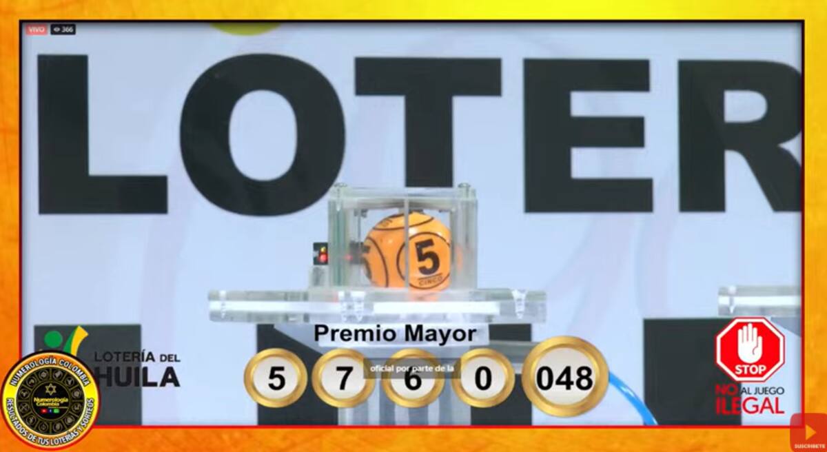 Lotería de Huila del martes 25 de febrero de 2025. // Foto: captura de pantalla