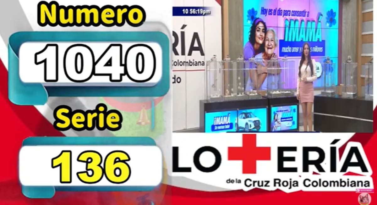 Lotería de la Cruz Roja del martes 13 de mayo de 2025. // Foto: captura de pantalla