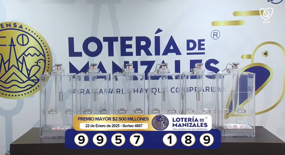 Resultado del sorteo del premio mayor de la Lotería de Manizales del 22 de enero de 2025. // Captura de pantalla.