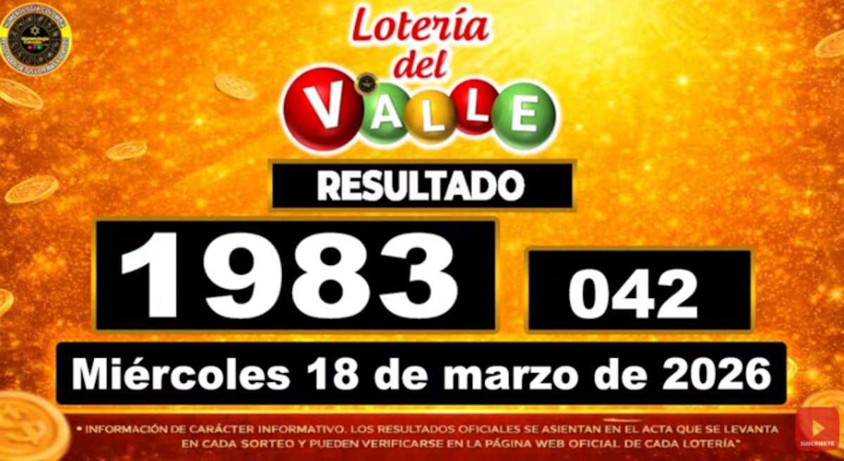Lotería del Valle del 28 de marzo de 2026. // Foto: captura de pantalla