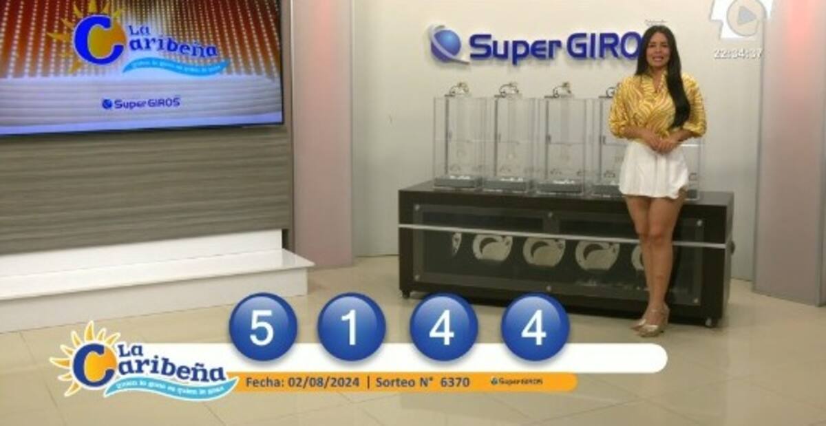 Resultado de La Caribeña Noche del viernes 2 de agosto de 2024. // Foto: captura de pantalla