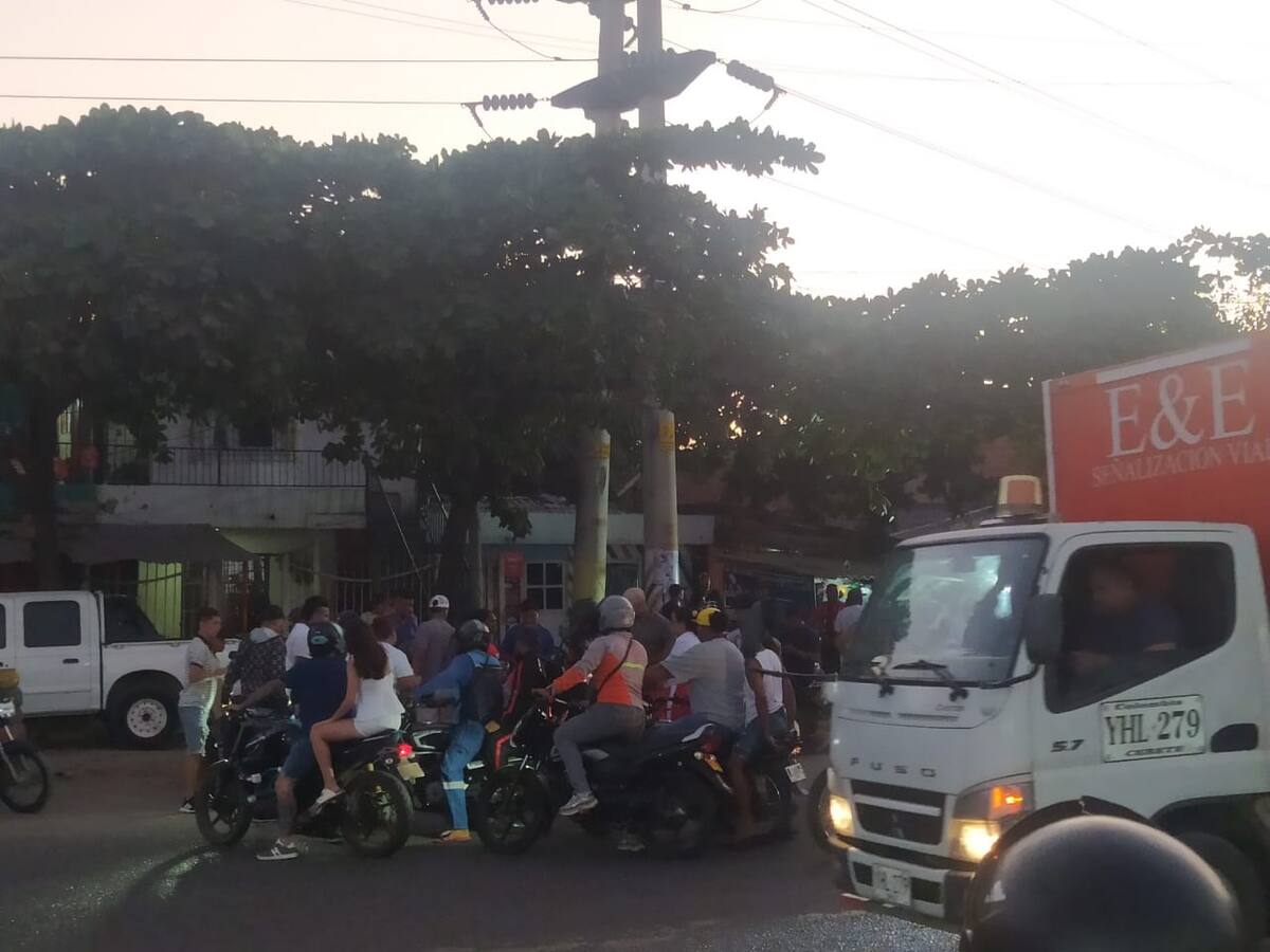 Lugar del accidente en La Báscula la tarde del 28 de diciembre.