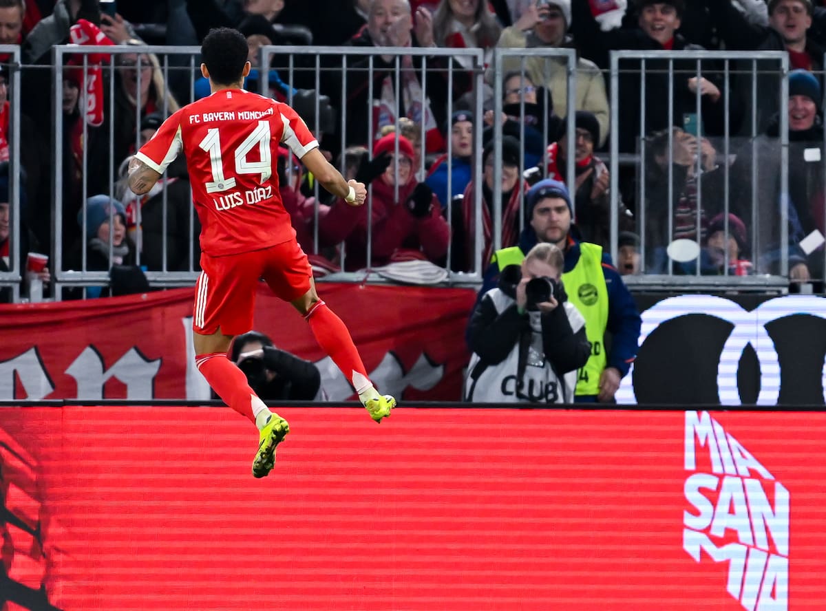 Luis Díaz fue la gran figura en el triunfo de Bayern Múnich por Bundesliga. //Foto, AP: Sven Hoppe/dpa