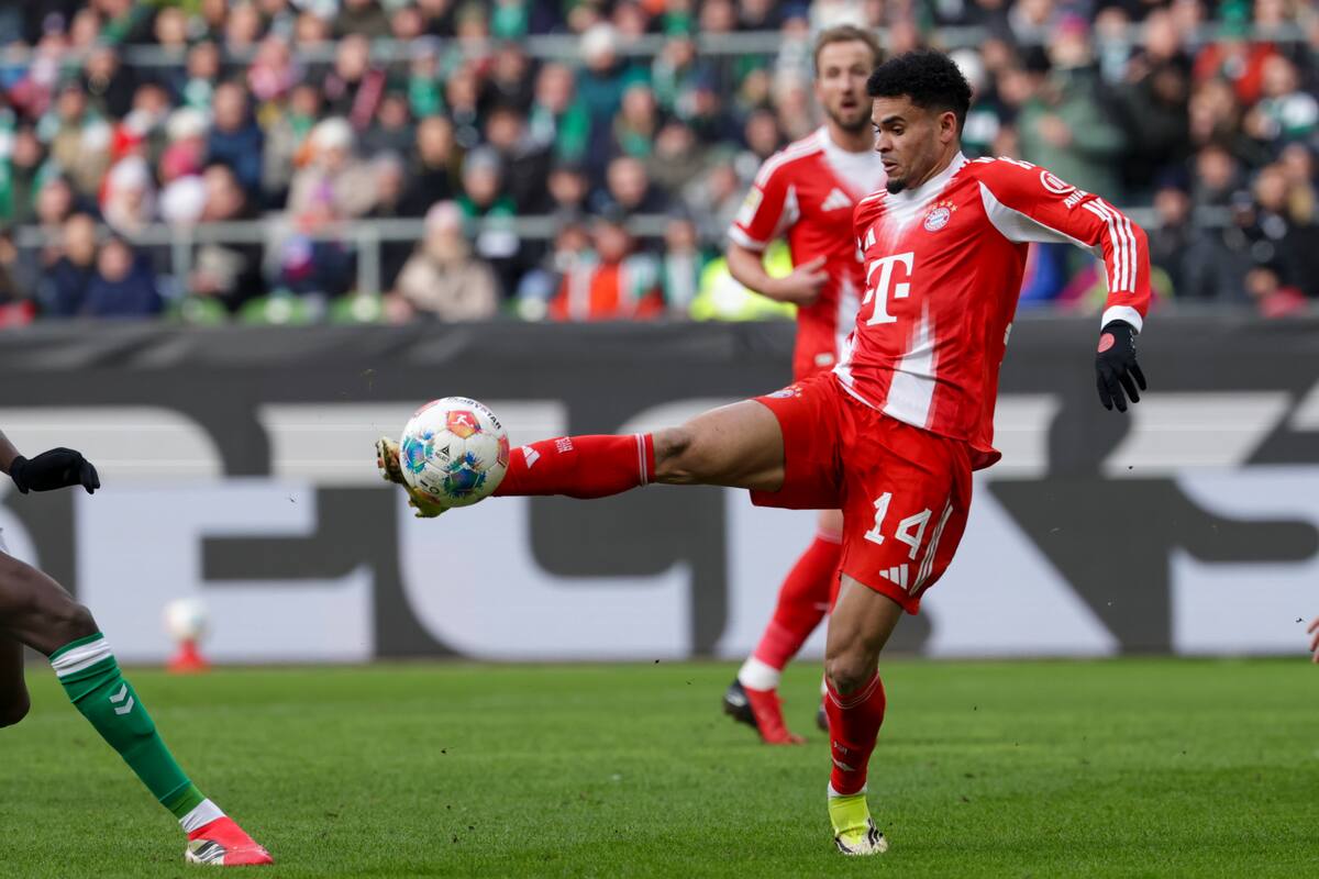 Luis Díaz estuvo presente en la victoria de Bayern Múnich por Bundesliga ante Werder Bremen. //Foto, EFE: CHRISTOPHER NEUNDORF