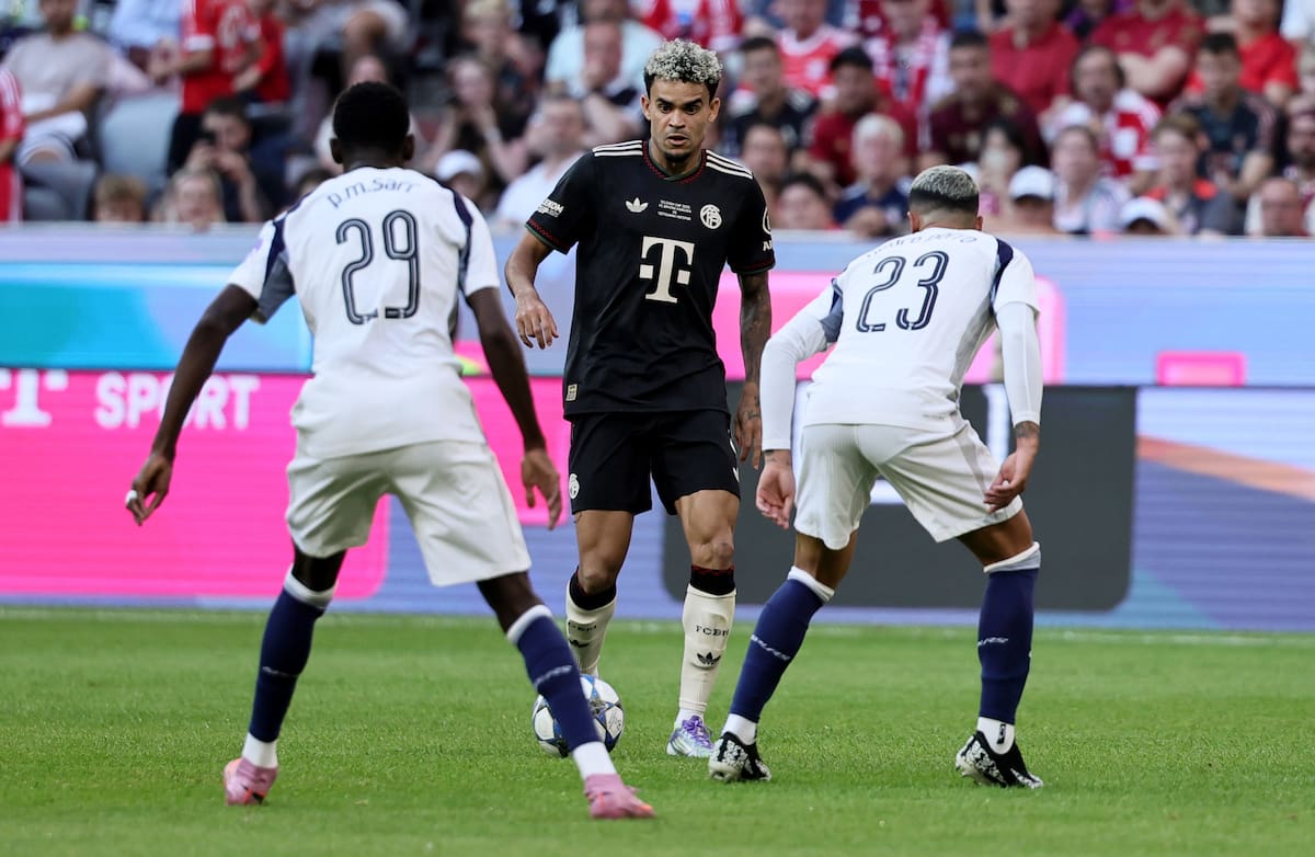 Luis Díaz volvió a enfrentar al Tottenham Hotspur en su segundo amistoso con Bayern Múnich. //Foto, EFE: RONALD WITTEK