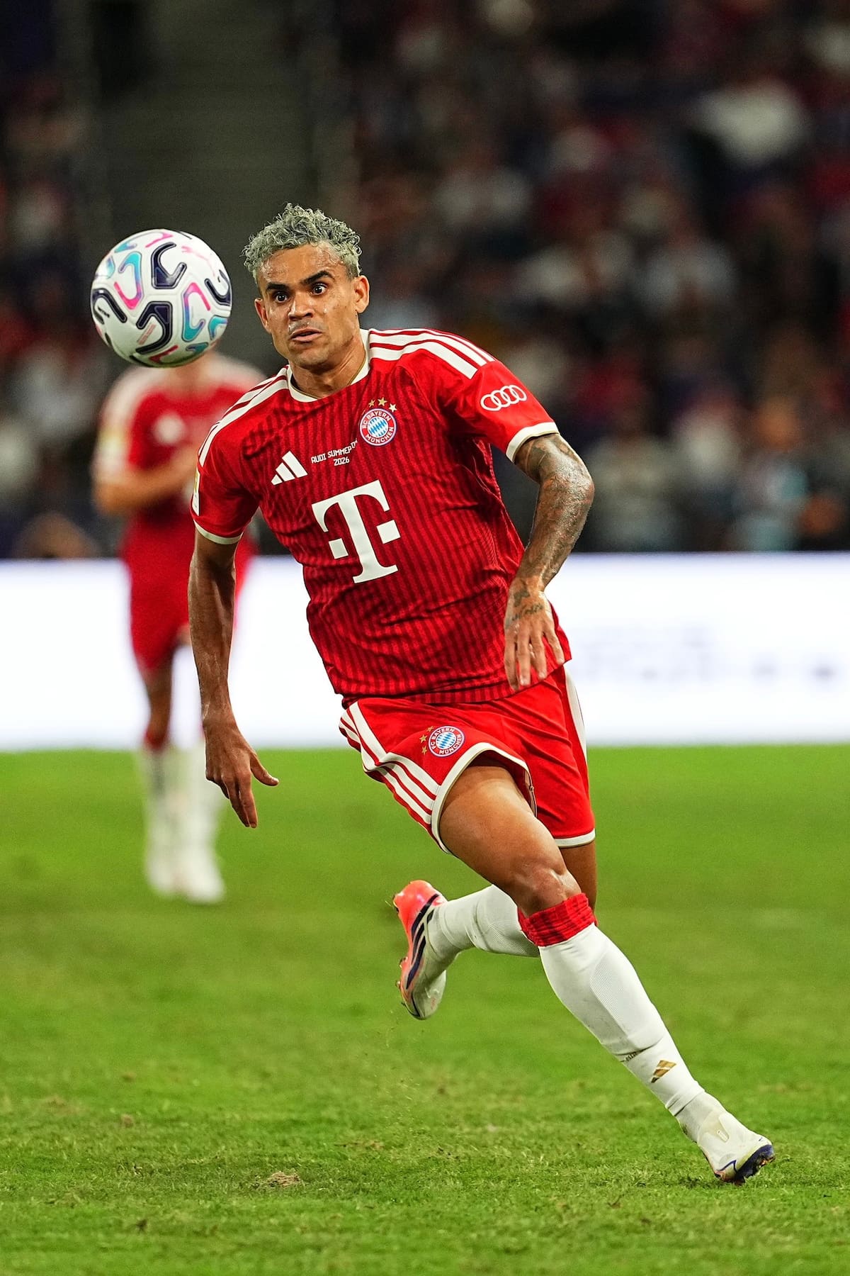 Luis Díaz convirtió tres goles con Bayern Múnich en la pretemporada. //Foto, AP: Chan Long Hei