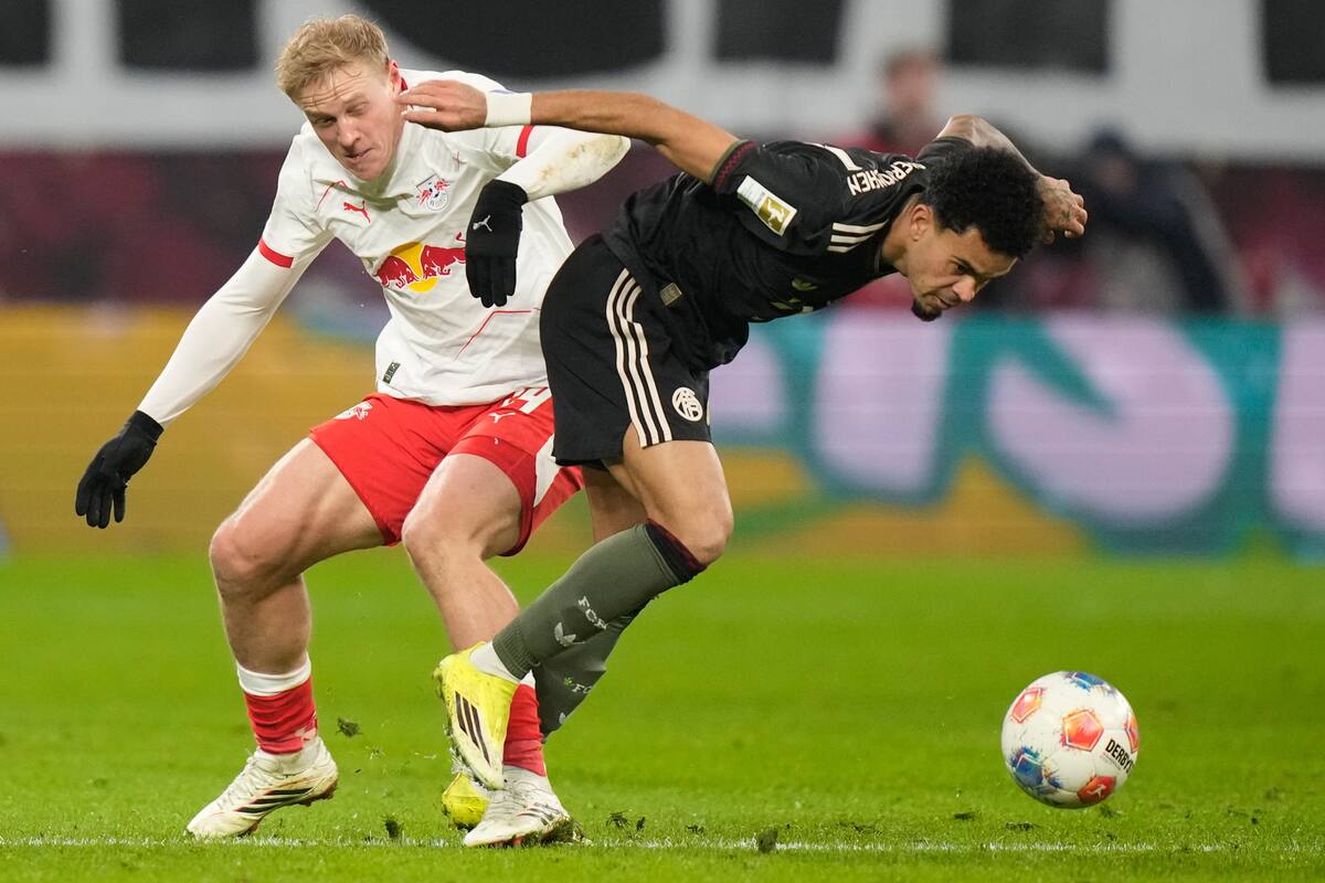 Luis Díaz fue el más peligroso de Bayern Múnich en la primera mitad del partido. //Foto, AP: Matthias Schrader