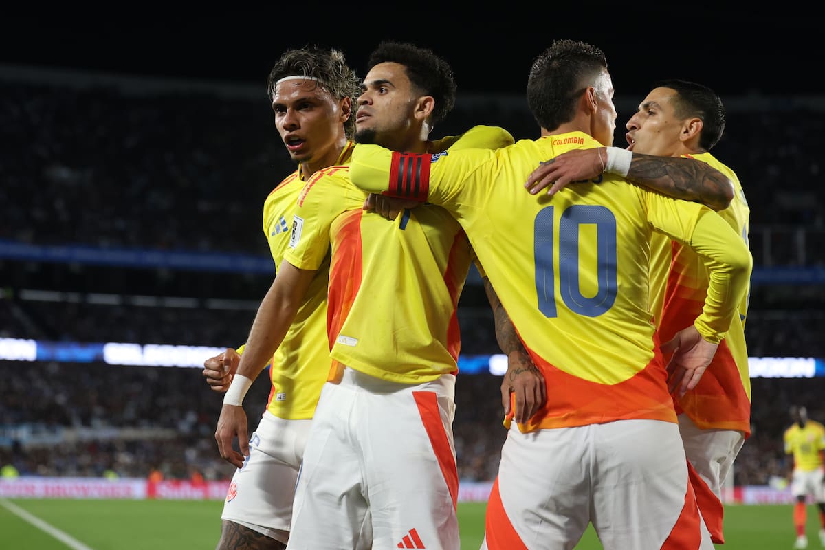 Luis Díaz anotó un golazo frente Argentina en el partido de Eliminatorias. //Foto, EFE: Juan Ignacio Roncoroni