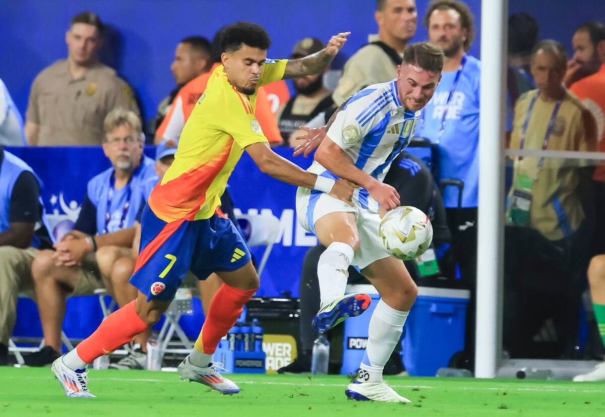 Luis Díaz tuvo una actuación discreta en la final de la Copa América ante Argentina. //EFE