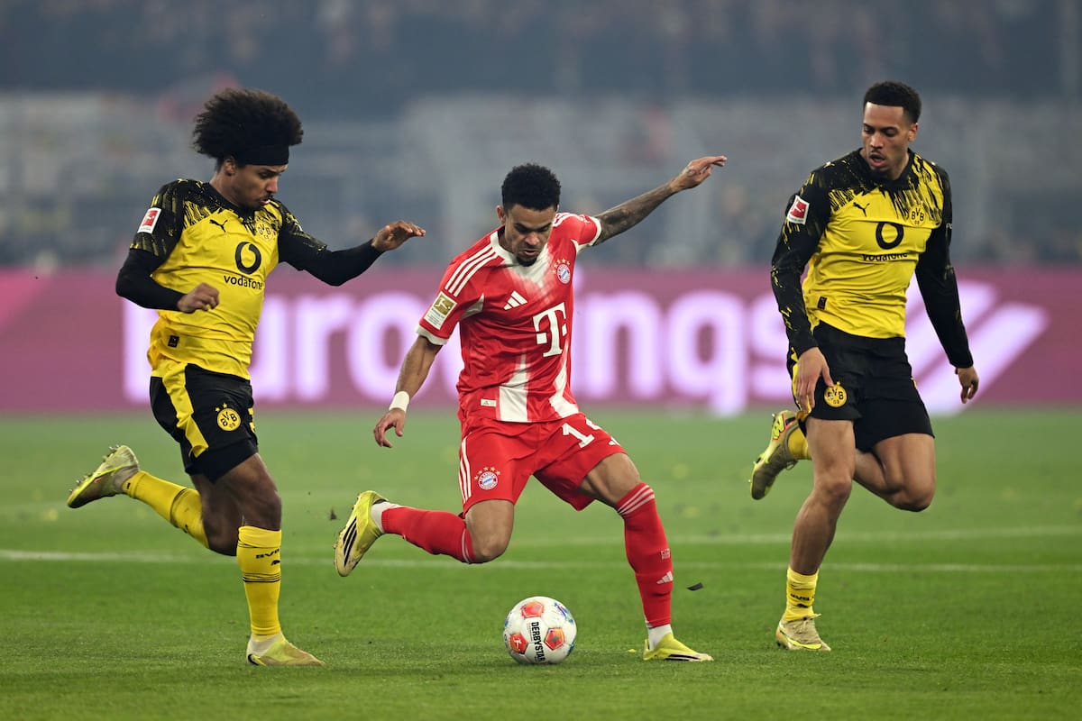 Luis Díaz no tuvo su mejor partido ante el Borussia Dortmund por la Bundesliga. //Foto, AP: David Inderlied/dpa