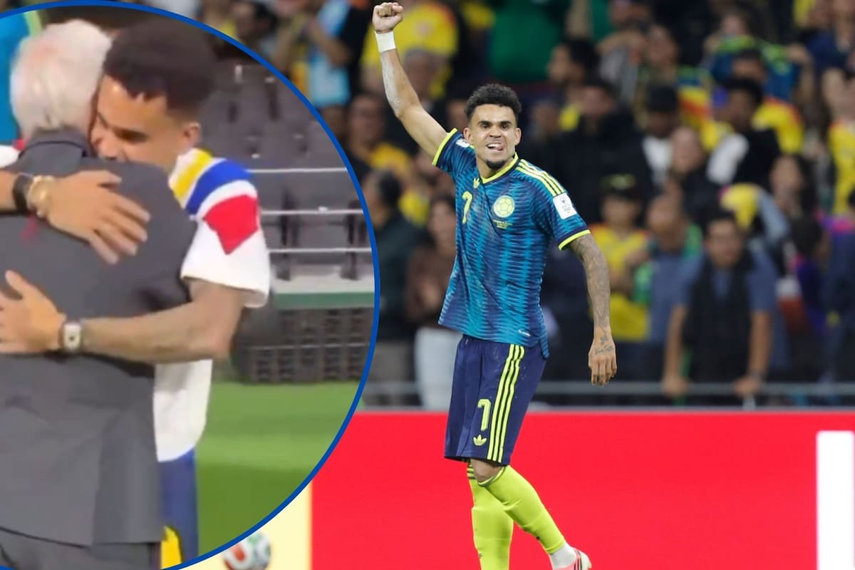 Video: el emotivo abrazo entre Luis Díaz y José Pékerman tras triunfo de Colombia
