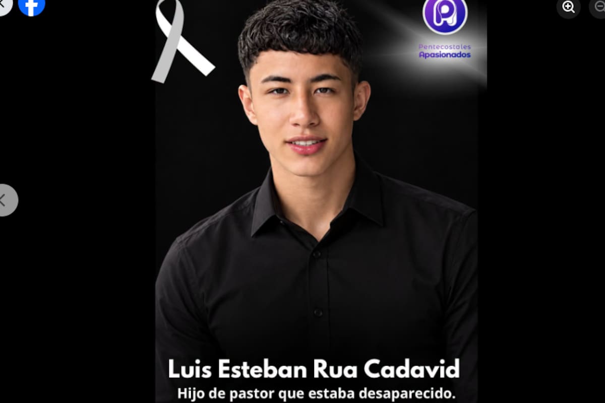 Hallaron sin vida a joven desaparecido: Luis Rúa Cadavid, de 19 años, era hijo de pastores