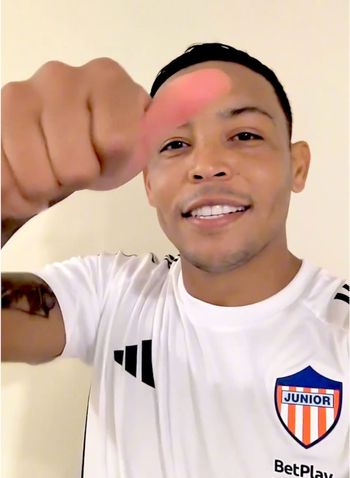 Luis Fernando Muriel, delantero del Junior de Barranquilla.//Cortesía @JuniorClubSA.