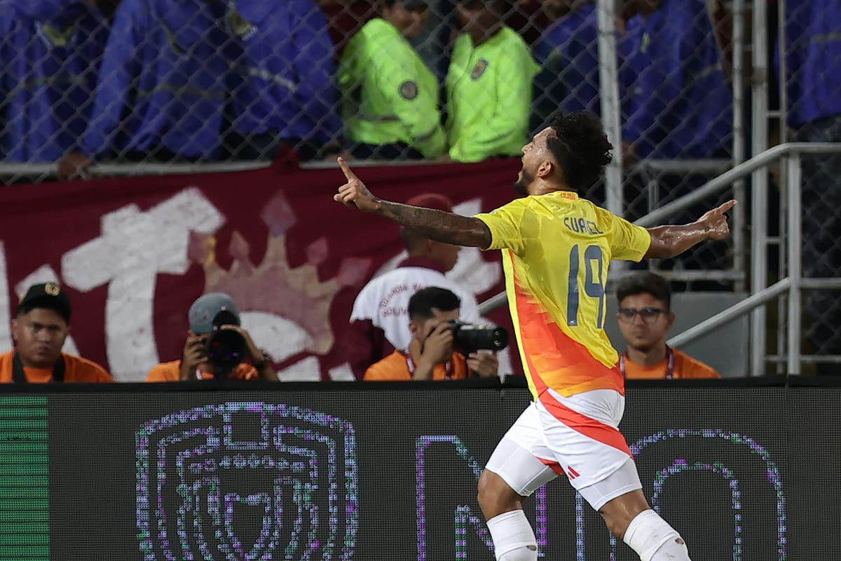 Luis Suárez fue el protagonista en el triunfo en el de Colombia sobre Venezuela en la última fecha de Eliminatorias. //Foto, EFE: Ronald Peña R