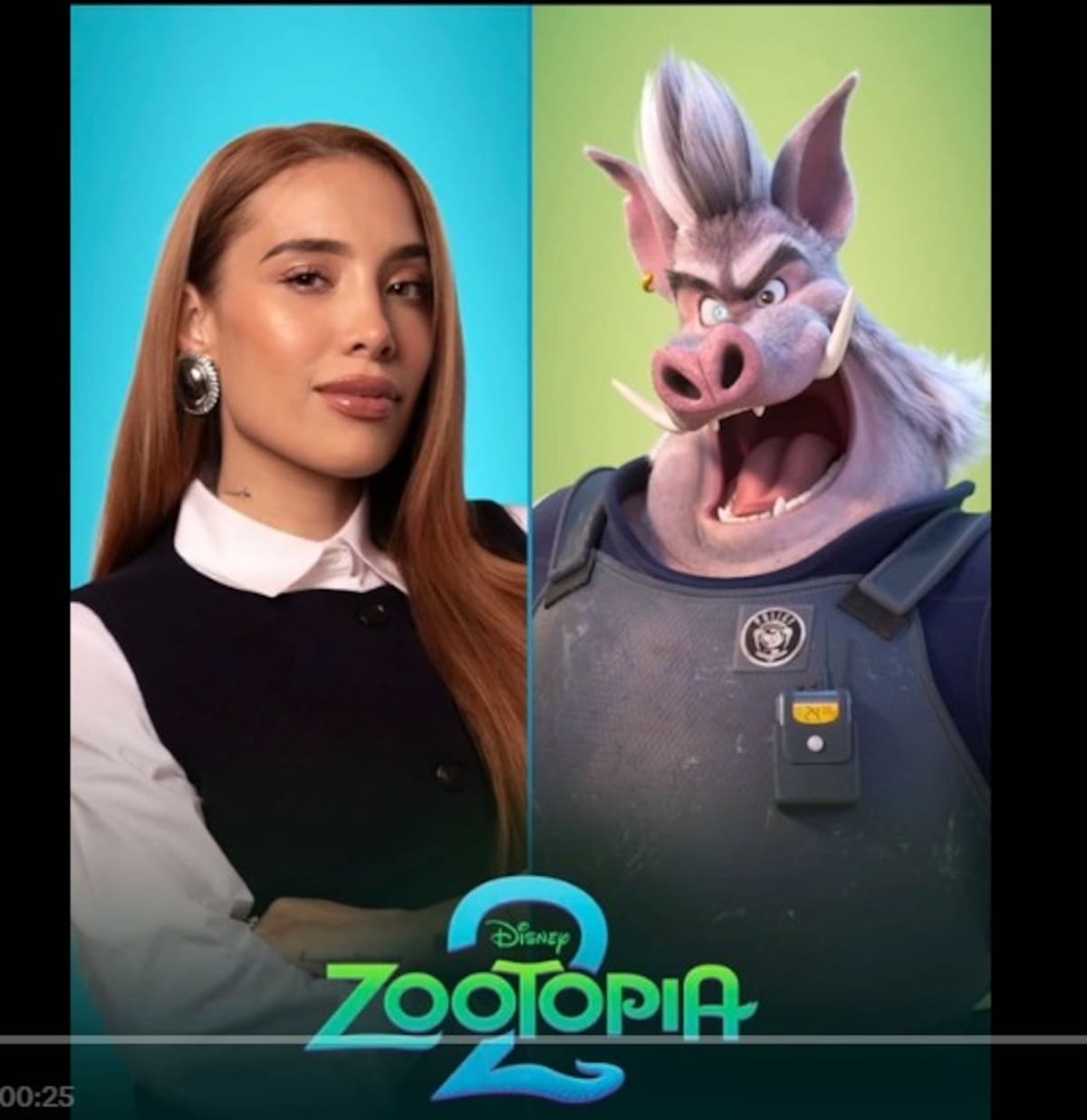 Créditos de Zootopia 2 generan críticas por error con Luisa Fernanda W. captura tomada de red Tiktok @luisafernandaw