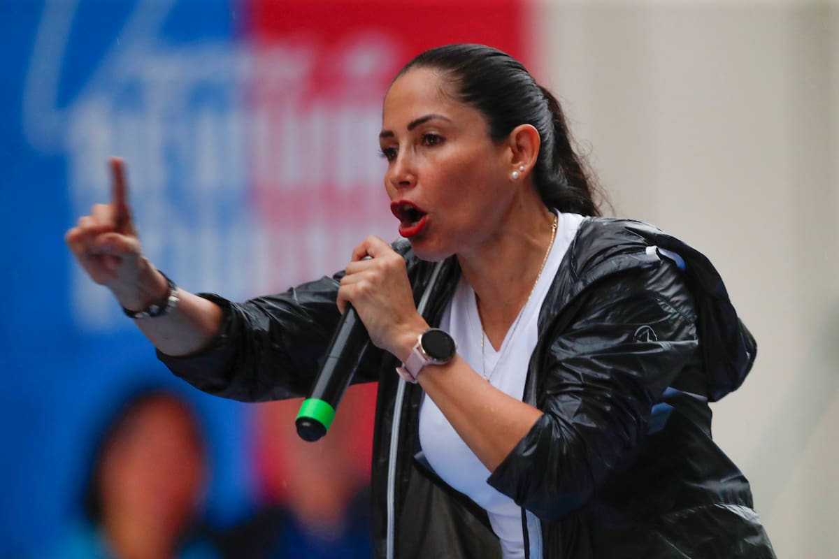 La candidata a la Presidencia de Ecuador por el partido Movimiento Revolución Ciudadana, Luisa González. //EFE