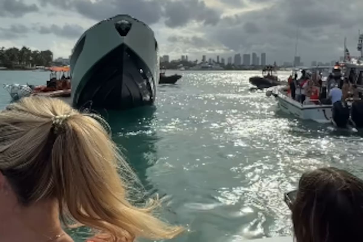 Lujoso yate en Miami se hundió: 32 afectados, varios influencers