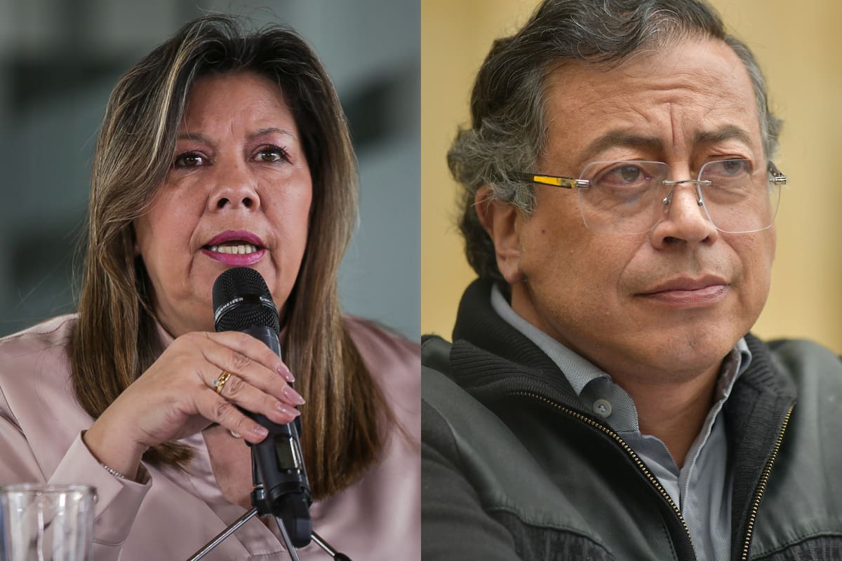 La fiscal general de la Nación, Luz Adriana Camargo, junto al presidente Gustavo Petro. // Fotos: Colprensa y Presidencia.