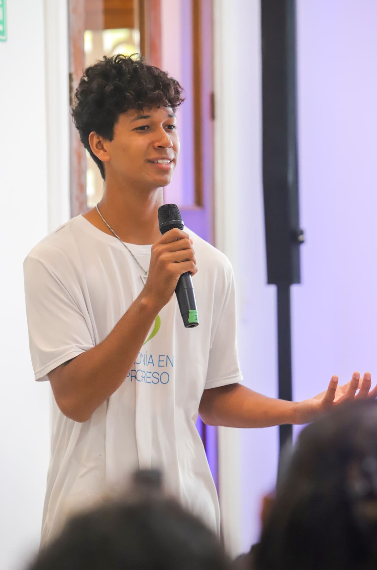 Durante su intervención en el evento de lanzamiento de la segunda temporada del programa “Armonía en Progreso” // Cortesía.