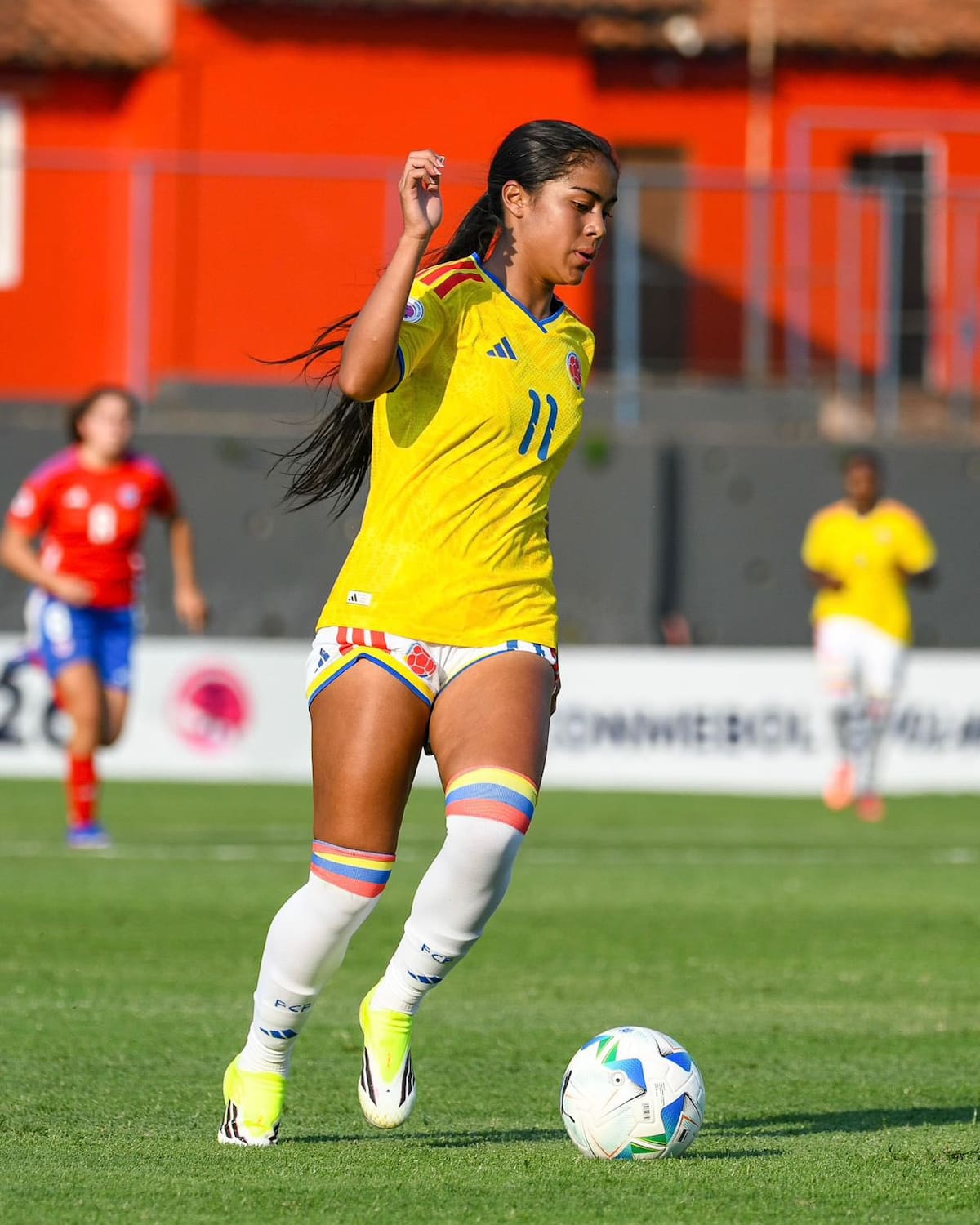Maithe López anotó el gol del triunfo en el partido entre Colombia y Venezuela. //Foto: FCF.