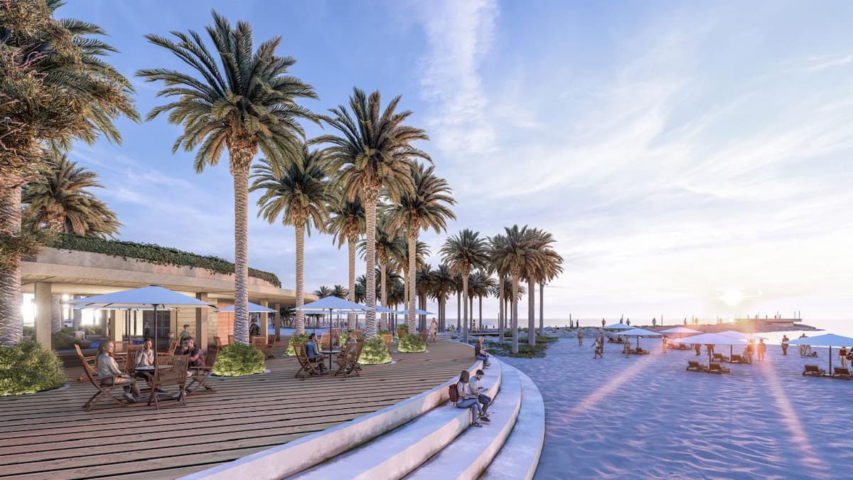 Render de las zonas de playas próximamente habilitadas // Cortesía: Alcaldpia de Cartagena.