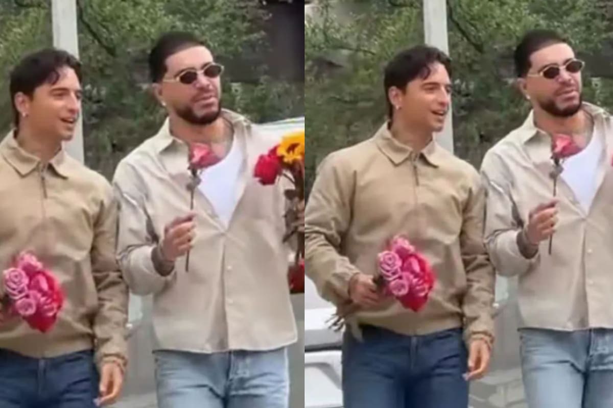 ¡Inesperado! Maluma y Ryan Castro repartieron flores en semáforo en EE.UU.