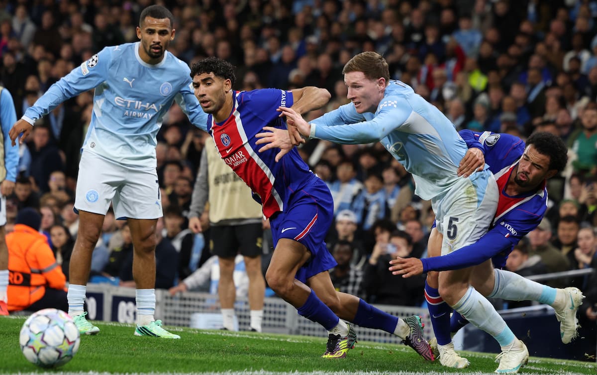 París Saint-Germain jugó un gran primer tiempo y sufrió el segundo contra el Manchester City en la segunda jornada de la UEFA Champions League. //Foto, EFE: ADAM VAUGHAN