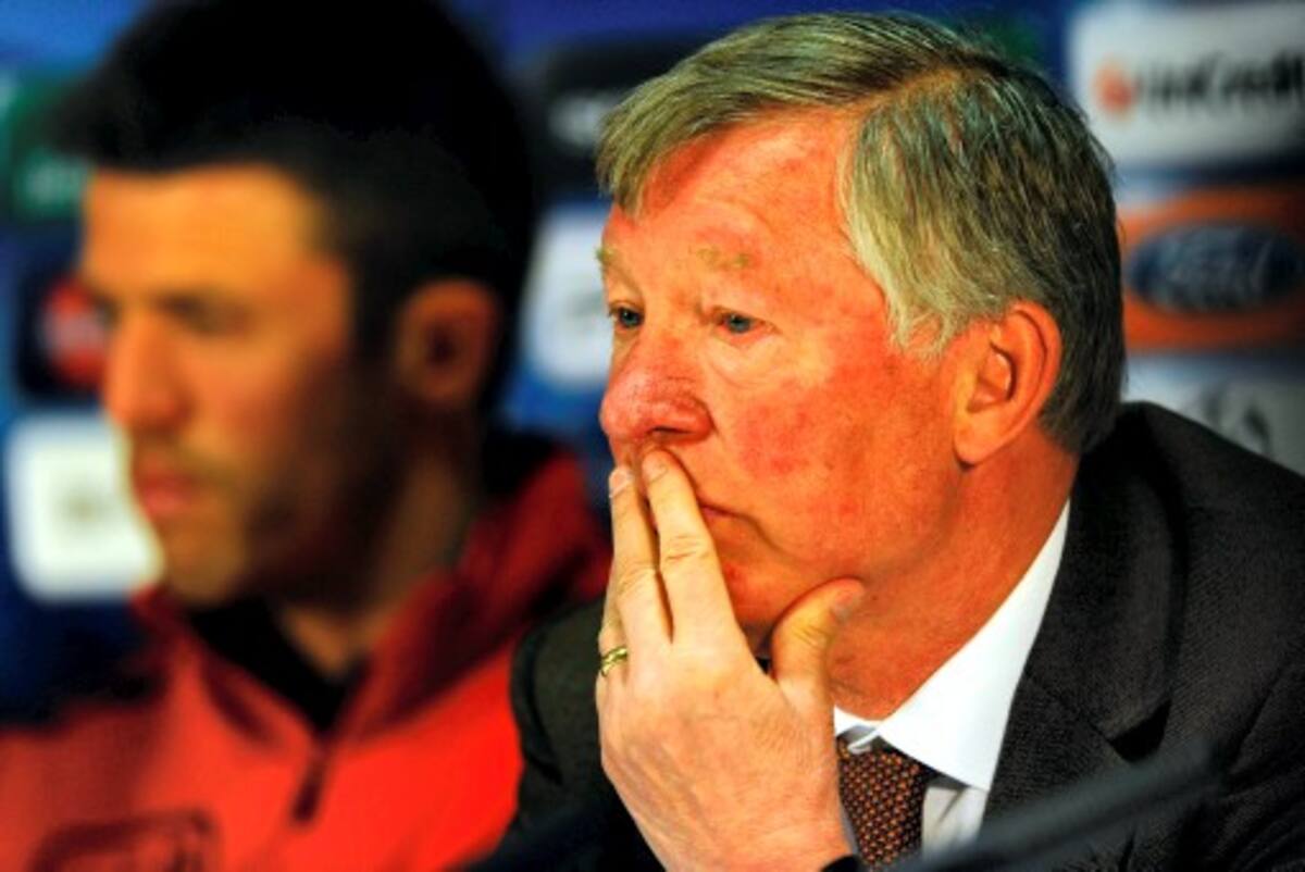 Alex Ferguson, técnico del Manchester United AFP