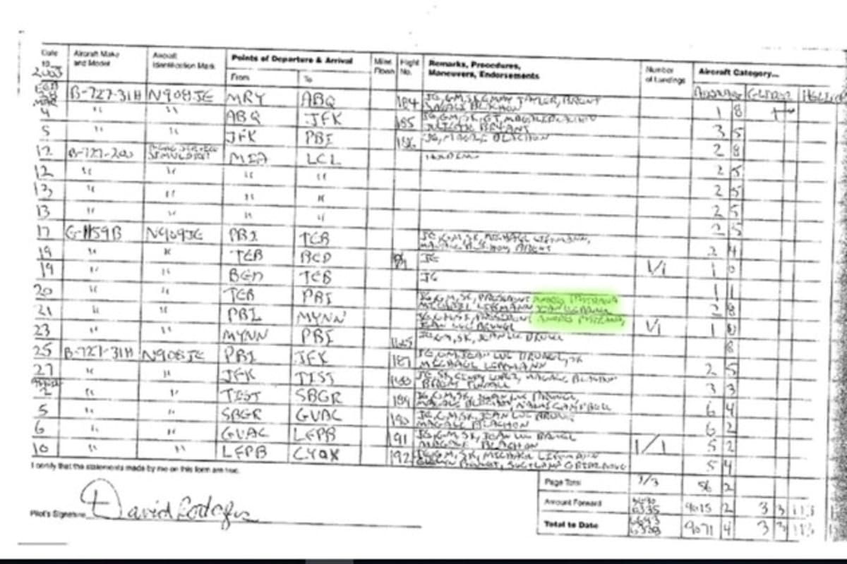Migración Colombia entregó reporte migratorio de Epstein por orden judicial