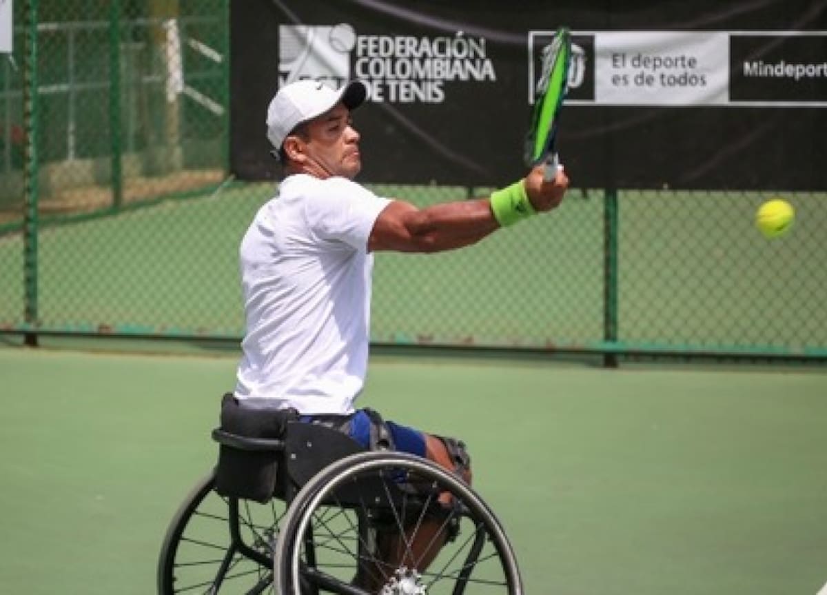 Manuel Sánchez Quitian, es uno de los representantes de Colombia en el Barranquilla Open de Tenis en Silla de Ruedas que arranca este sábado.//Cortesía Tensillar.