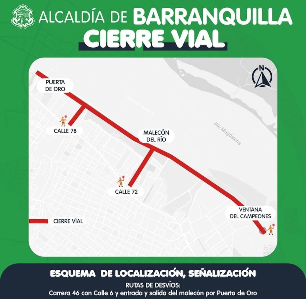Mapa Carrera 'corre como el viento'.//Suministrada.