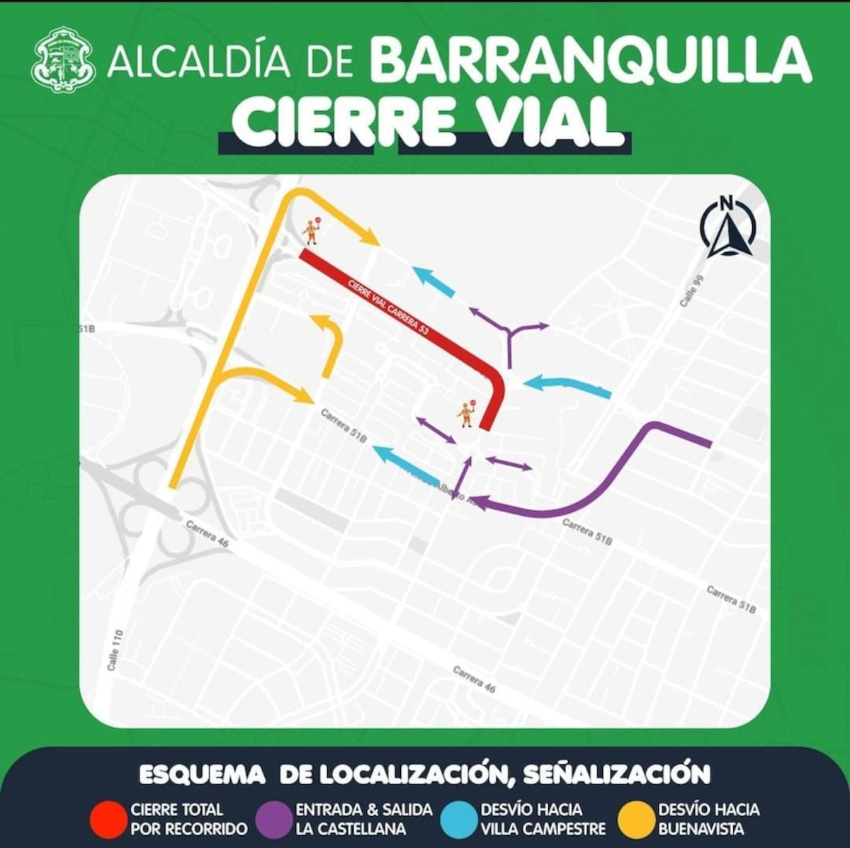 Mapa Carrera 'Corre por un Norte'.// Suministrada.