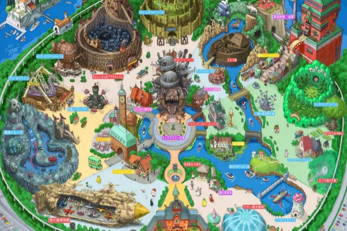 Mapa del Parque Ghibli. //Tomada de Internet