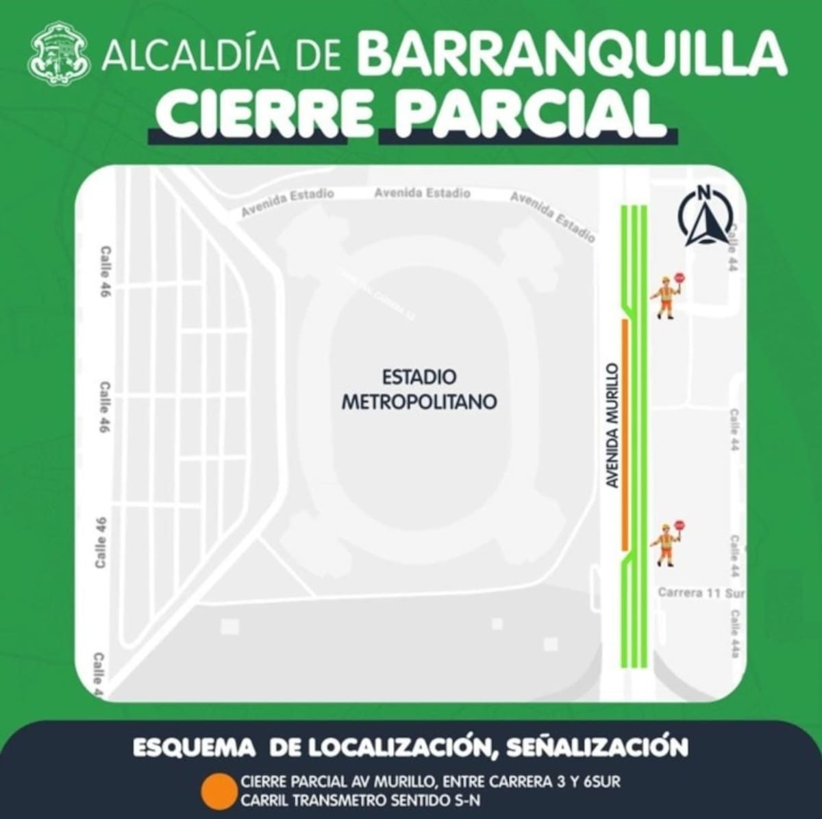 Mapa obras estadio Metropolitano.// Suministrada.