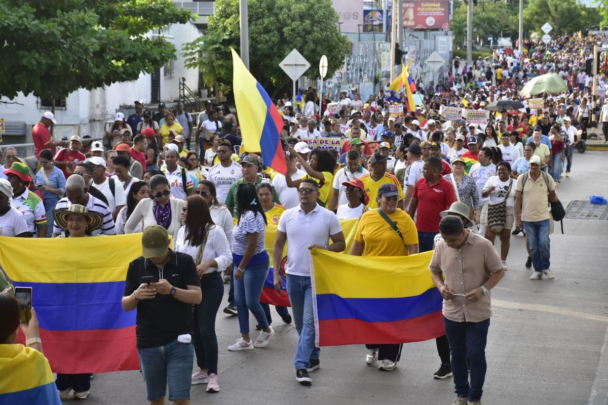 En fotos: marcha contra el presidente Abelardo de la Espriella en Cartagena