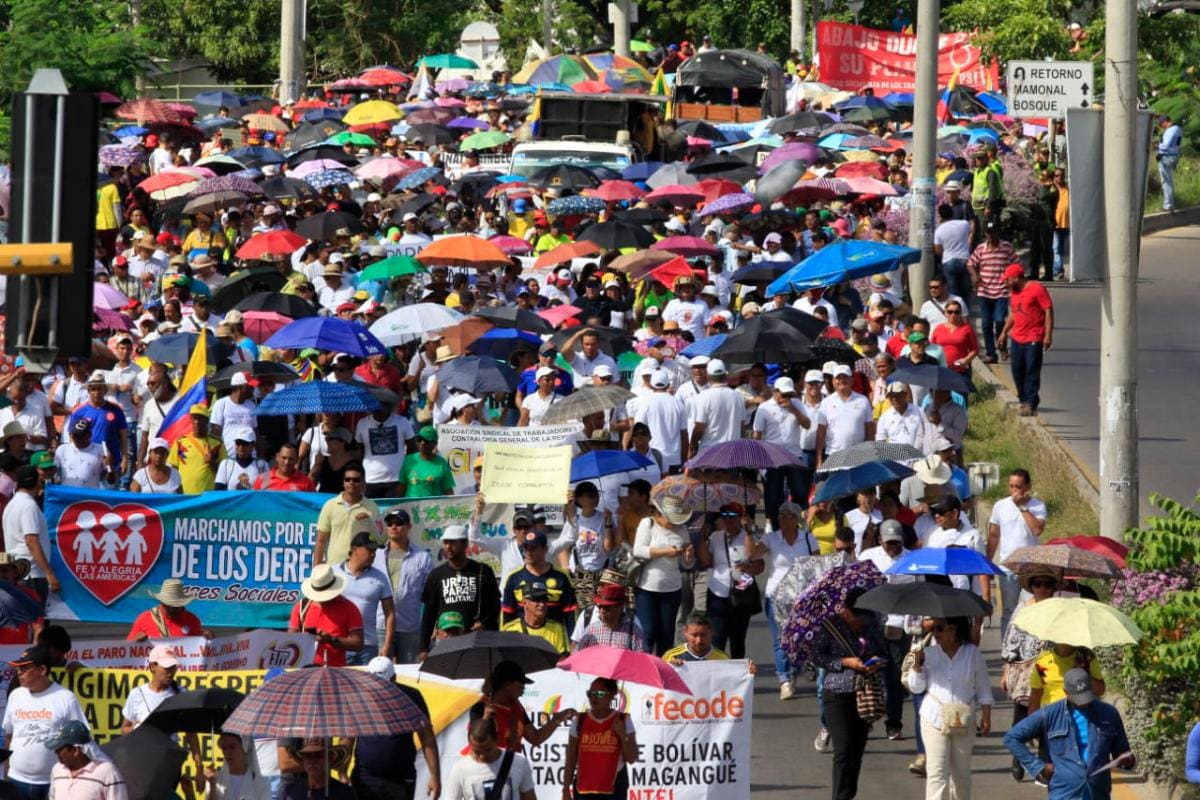 En fotos: así va el paro nacional en Cartagena