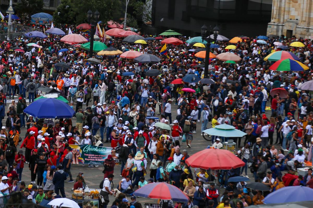 Marchas en Colombia a favor de Gustavo Petro. // Foto: Colprensa