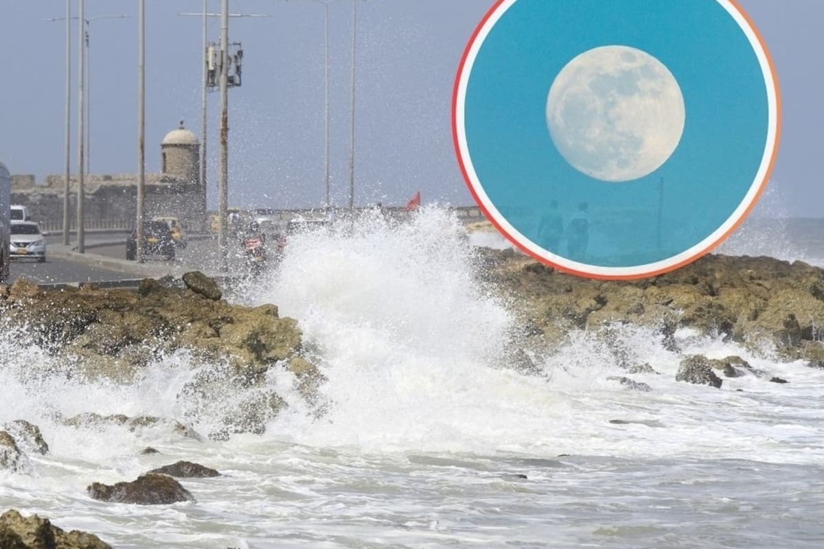 Marea alta en Cartagena: este jueves será el pico más fuerte por luna llena