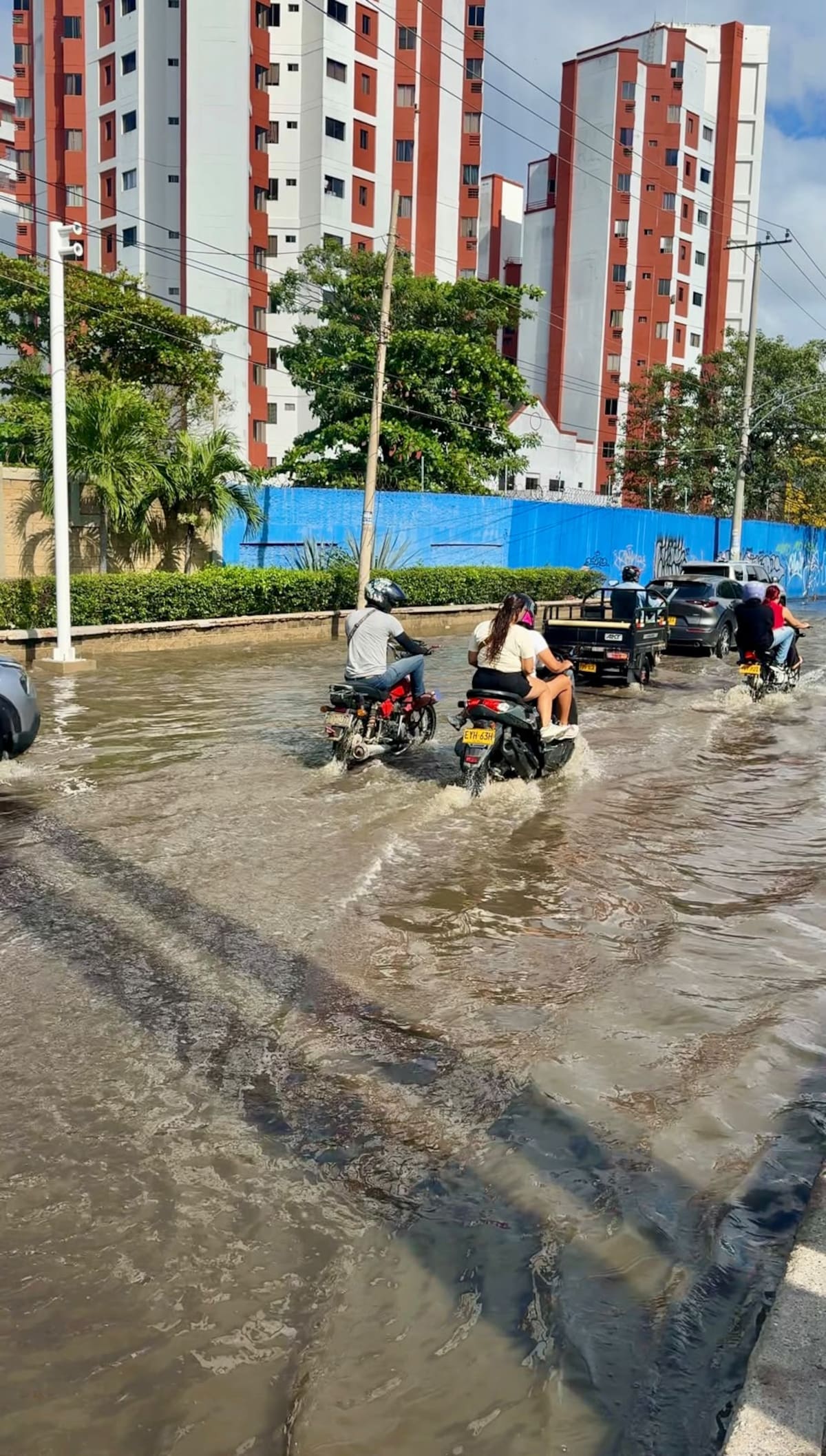 El DATT pidió extremar las medidas de precaución para evitar accidentes y dificultades en las vías. // Foto: cortesía - Alcaldía de Cartagena