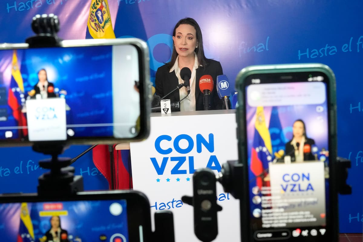 La líder opositora venezolana María Corina Machado. //AP