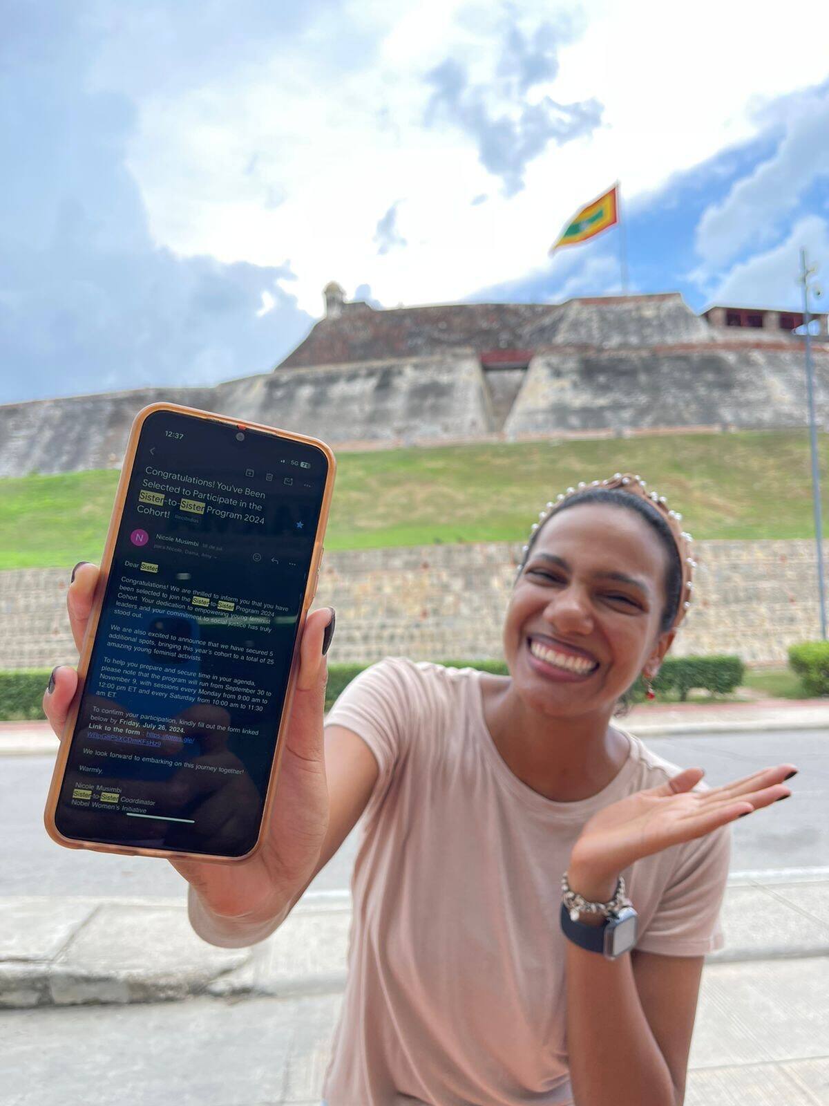 María Dilia Reyes, beneficiaria de la convocatoria 'Sister to Sister', de la organización Nobel Women’s Initiative. // Cortesía