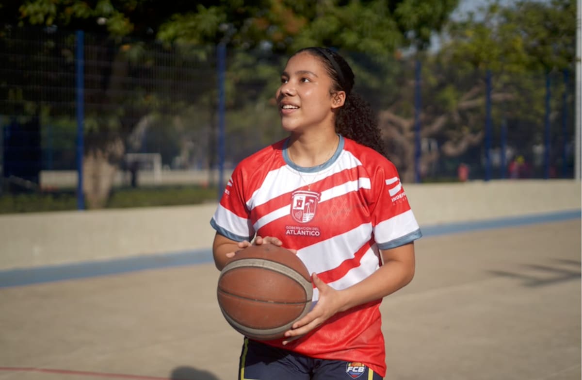 María Elisa Millán Tuirán, basquetbolista del Atlántico.//Cortesía Gobernación del Atlántico.