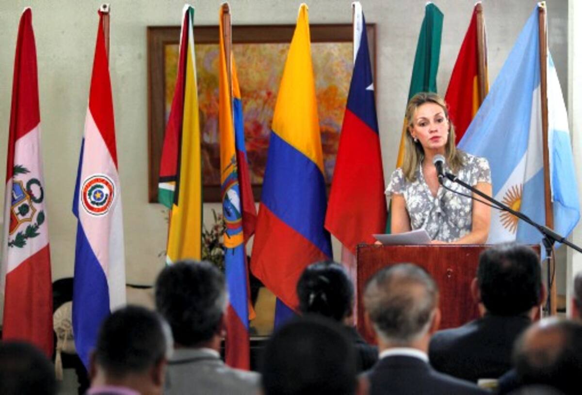 María Emma Mejía, secretaria general de Unasur, estará en el cargo por un año. AP