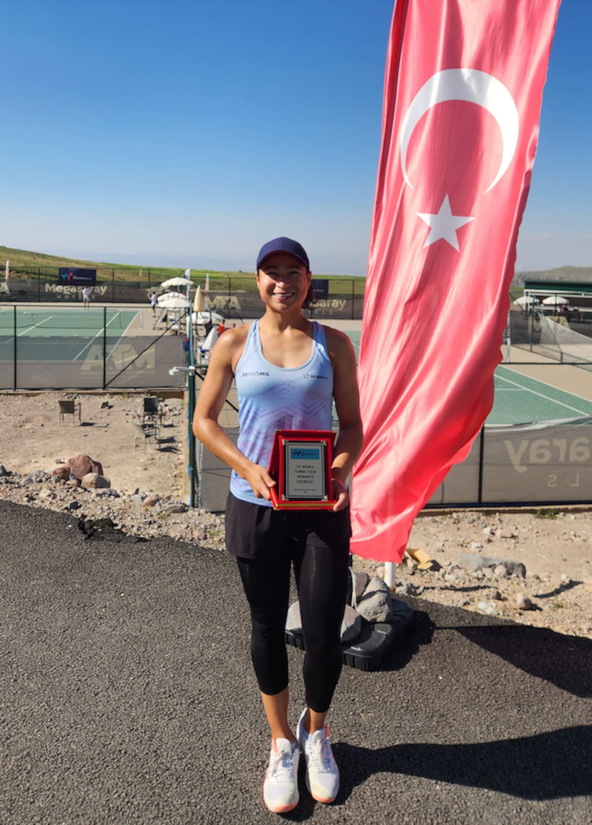 María Fernanda Herazo González, hace parte de la gira del World Tennis Tour de la Federación Internacional de Tenis, ITF, que por estos días se juega en Turquía.//Cortesía.