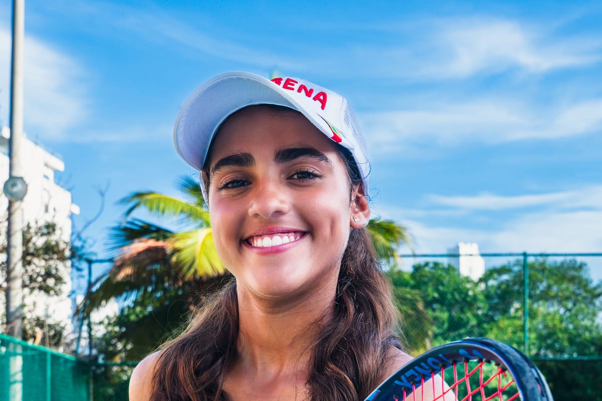 Gaby Baena, talento de Cartagena que irá al Mundial de Tenis Sub-14