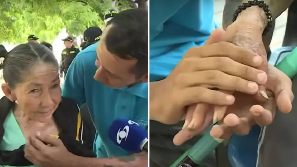 María, la habitante de calle que se reencontró con su hijo tras 20 años. // Foto: Noticias Caracol