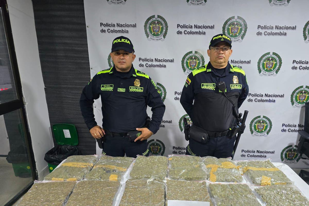 Así hallaron 7 kilos de estupefaciente en la terminal cuando iban rumbo a Cartagena