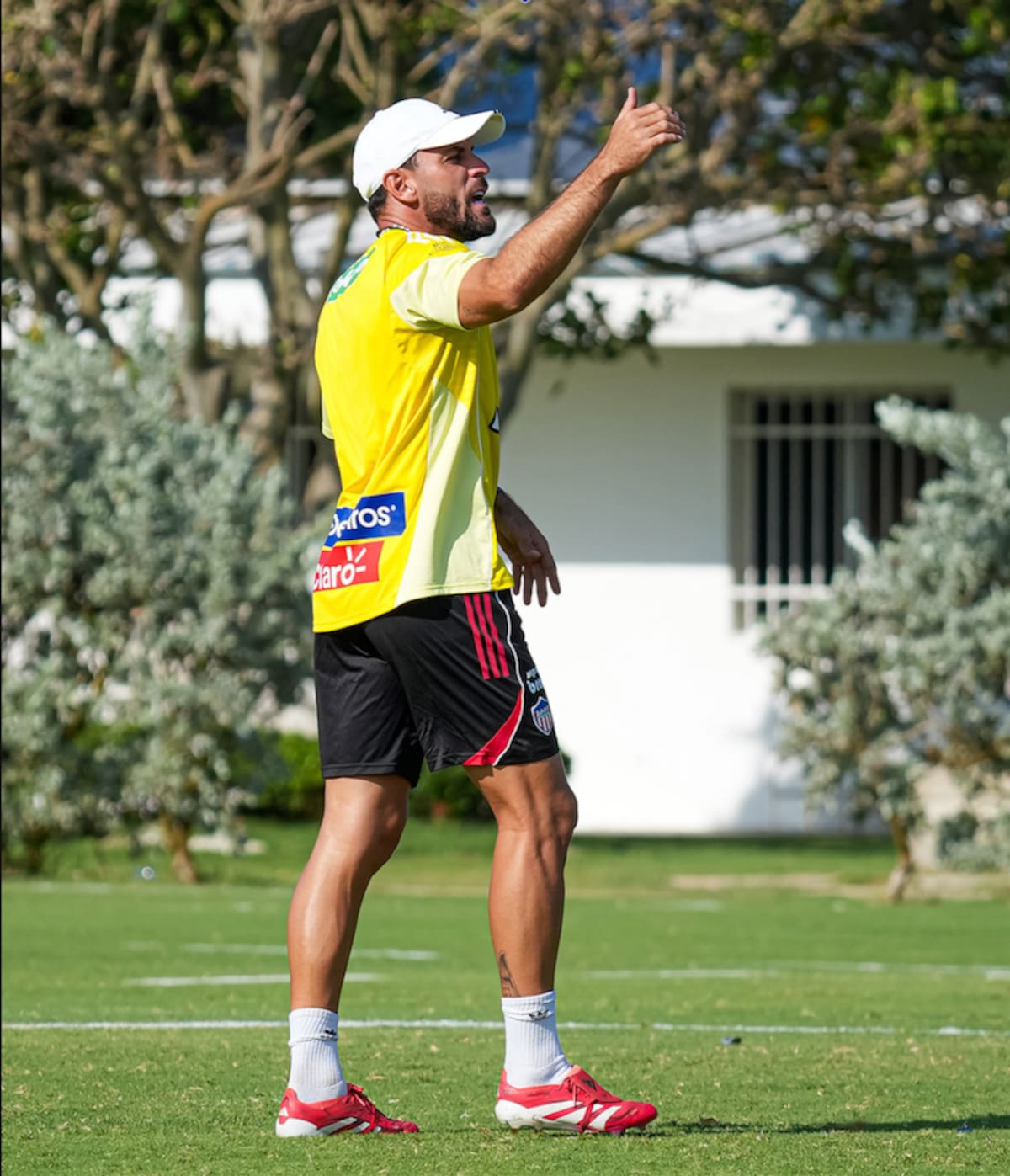 Mario Sebastián Viera durante uno de los entrenamientos de esta semana en la sede deportiva de Junior en Puerto Colombia.//Cortesía @JuniorClubSA.