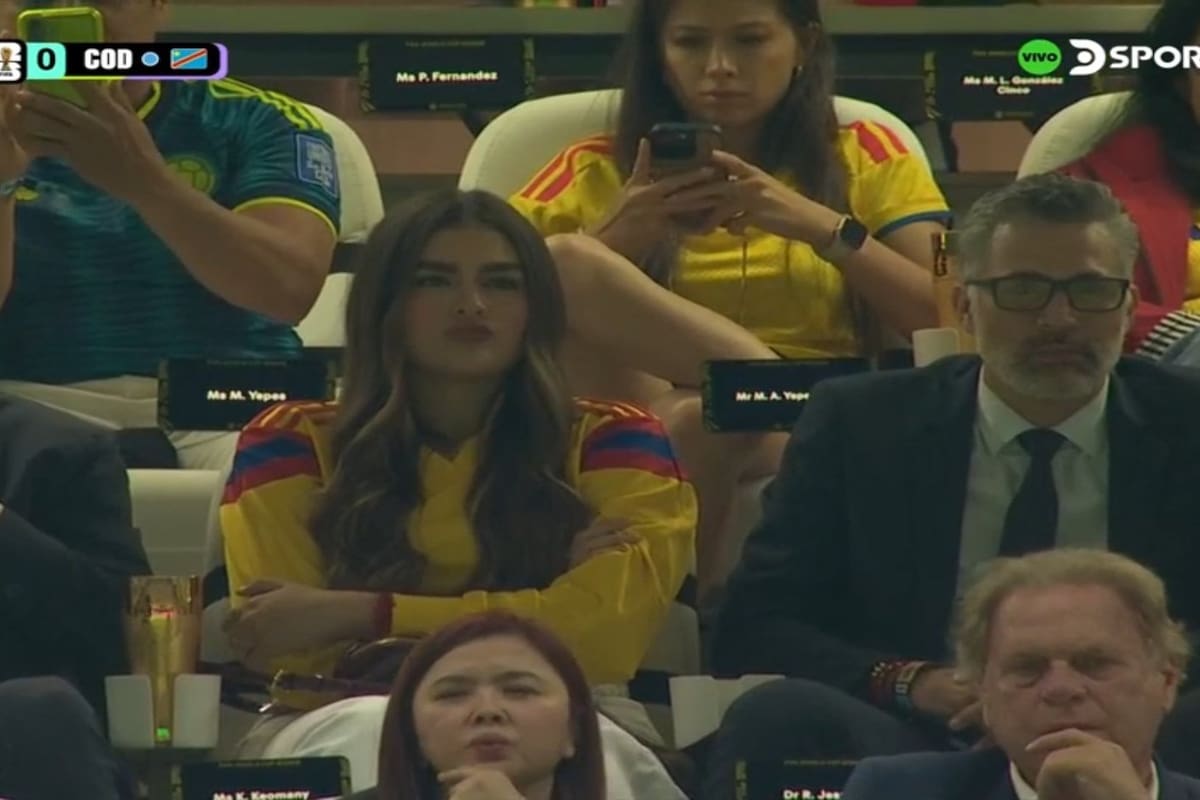 La misteriosa mujer hermosa en la pantalla del partido de la Selección es hija de Yepes